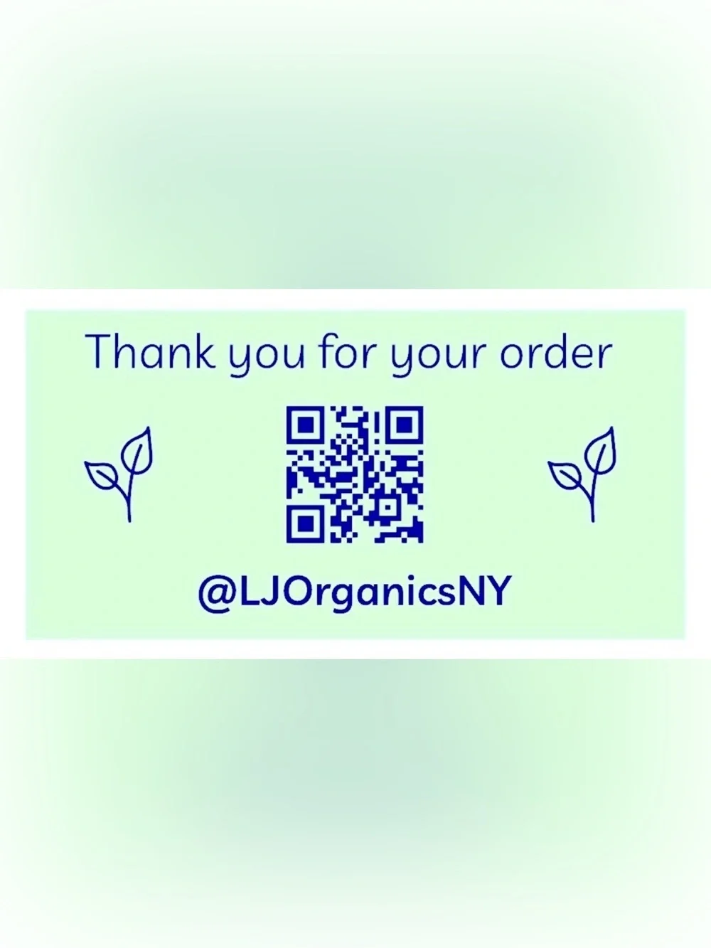 50 CUSTOM STICKERS - 2” x 1” - “THANK YOU FOR YOUR ORDER” - W/ CLOSET NAME & QR